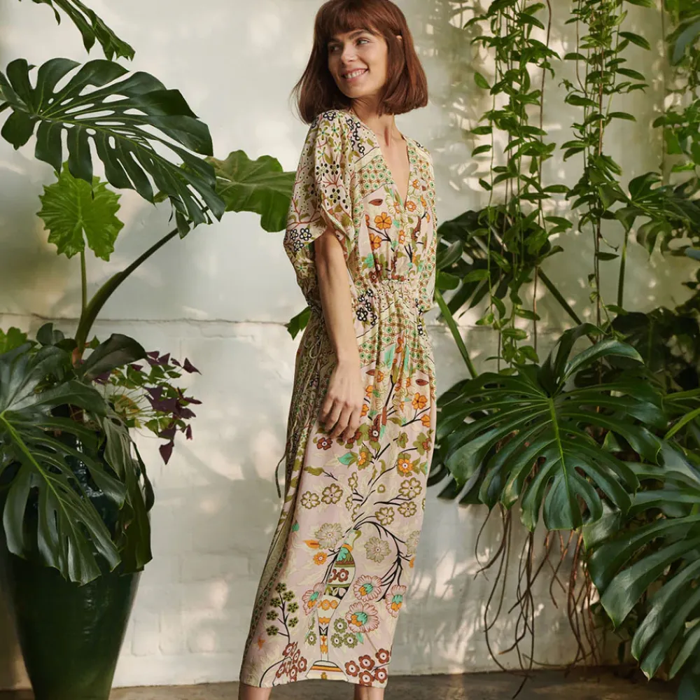 Sage Flower Arch String Dress>Caroline Gardner Store