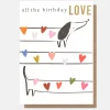Sausage Dog & Hearts Birthday Love Card>Caroline Gardner Fashion
