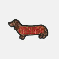 Sausage Dog Hand Embroidered Brooch>Caroline Gardner Discount
