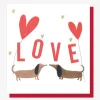 Sausage Dogs & Heart Balloons Card>Caroline Gardner Cheap