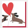 Sausage Dogs Heart Balloon Card>Caroline Gardner Cheap