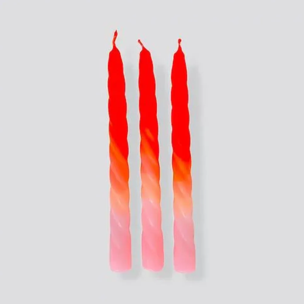 Shades of Peach Twisted Candles Set of 3>Caroline Gardner Flash Sale