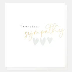 Silver Hearts Heartfelt Sympathy Card>Caroline Gardner Clearance