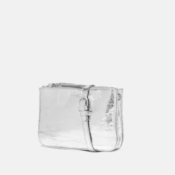 Silver Leather Frida Crossbody Bag><noscript><img width=