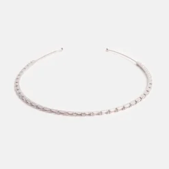 Silver Thin Crystal Headband>Caroline Gardner Shop