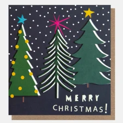 Snowy Trees & Robin Mixed Charity Christmas Cards Pack of 8><noscript><img width=
