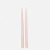 Soft Pink Tall Taper Dinner Candles Set of 2>Caroline Gardner Outlet