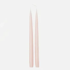 Soft Pink Tall Taper Dinner Candles Set of 2>Caroline Gardner Outlet
