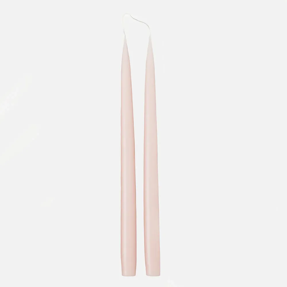 Soft Pink Tall Taper Dinner Candles Set of 2>Caroline Gardner Outlet