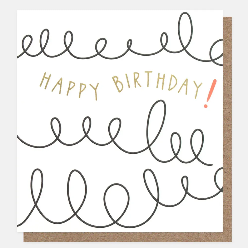 Squiggle Birthday Card>Caroline Gardner Clearance