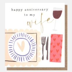 Table With Wine Anniversary Card For Wife>Caroline Gardner Best Sale