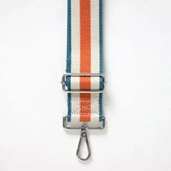 Teal/Chalk/Orange Wide Webbing Handbag Strap><noscript><img width=