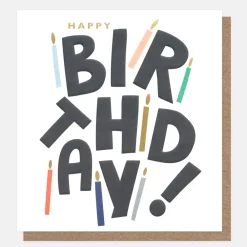 Text Candles Birthday Card>Caroline Gardner Store