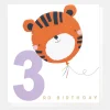 Tiger Balloon 3rd Birthday Card>Caroline Gardner Flash Sale