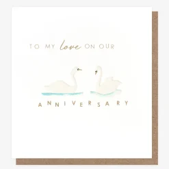To My Love Swans Anniversary Card>Caroline Gardner Clearance