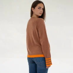 Toffee/Orange Pure Cashmere Jumper>Caroline Gardner Best Sale