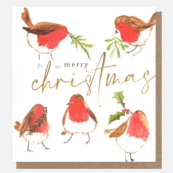 Tree & Robins Mixed Charity Christmas Cards Pack of 8><noscript><img width=