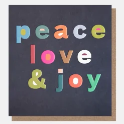 Tree and Peace Love & Joy Mixed Charity Christmas Cards Pack of 8><noscript><img width=
