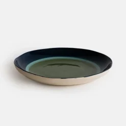Tundra Blue/Green Ceramic Plate>Caroline Gardner Best