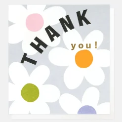White Flowers Thank You Card>Caroline Gardner Outlet