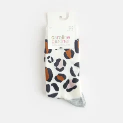 White Leopard Socks>Caroline Gardner Cheap