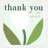 White Tulip Thank You Card>Caroline Gardner Shop