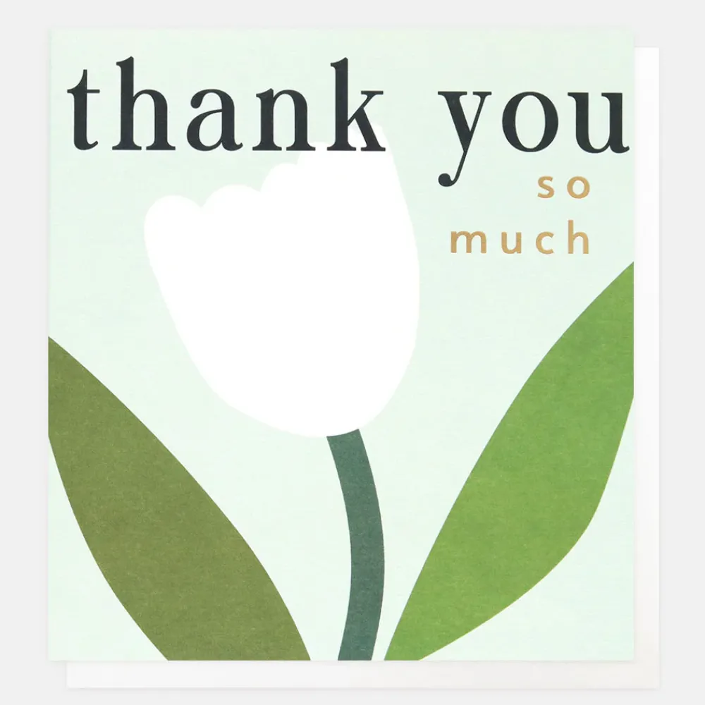 White Tulip Thank You Card>Caroline Gardner Shop