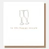 Wire Champagne Flutes Happy Couple Card>Caroline Gardner Shop