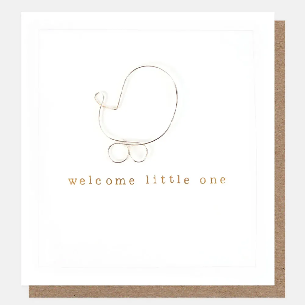 Wire Pram New Baby Card>Caroline Gardner Online