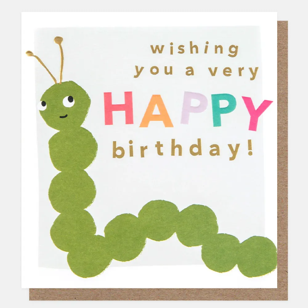 Wishing You A Very Happy Birthday Caterpillar Birthday Card>Caroline Gardner Shop